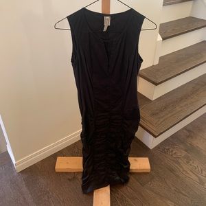 XCVI midi dress size XS - gathered on front & back 1/2 of dress